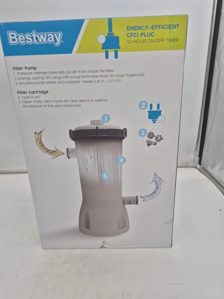 Bestway Flowclear 1,000 Gallons per Hour Above Ground Swimming Pool Filter Pump - Image 2 of 3