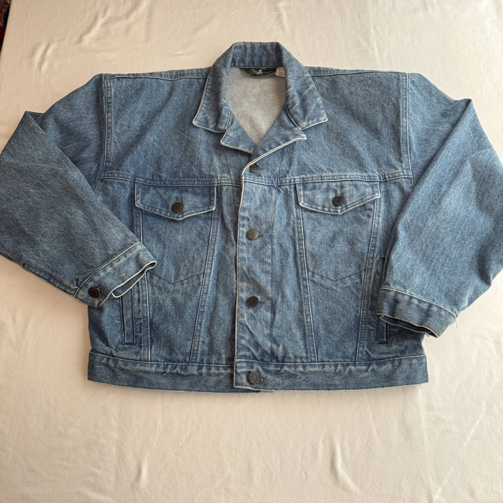 Vintage Hunt Club Denim Coat Jacket Blue Jean Western Workwear Winter Medium