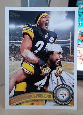 2011 TROY POLAMALU & RYAN CLARK *CELEBRATION* TOPPS PITTSBURGH STEELERS