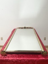 Vintage Brass Toned Floor Mirror. LOCAL PICKUP ONLY!