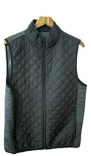 Men’s F/X Fusion Black Quilted Zip Up Vest Size Medium