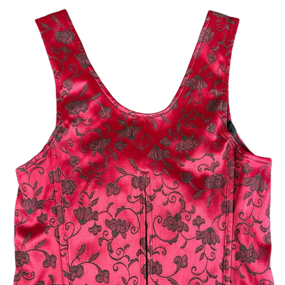 Corsé de satén Victoria's Secret para mujer talla pequeña rojo Y2K floral bordado top  Foto 4 de 4