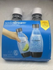 2 Pack - 0.5L Dishwasher Safe Carbonating Bottles for SodaStream Machines - NIP