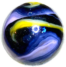 DAS/JABO AMAZING BLUE/DARK AVENTURINE SWIRLED  SHOOTER/LG MIB .67" BOX03/255