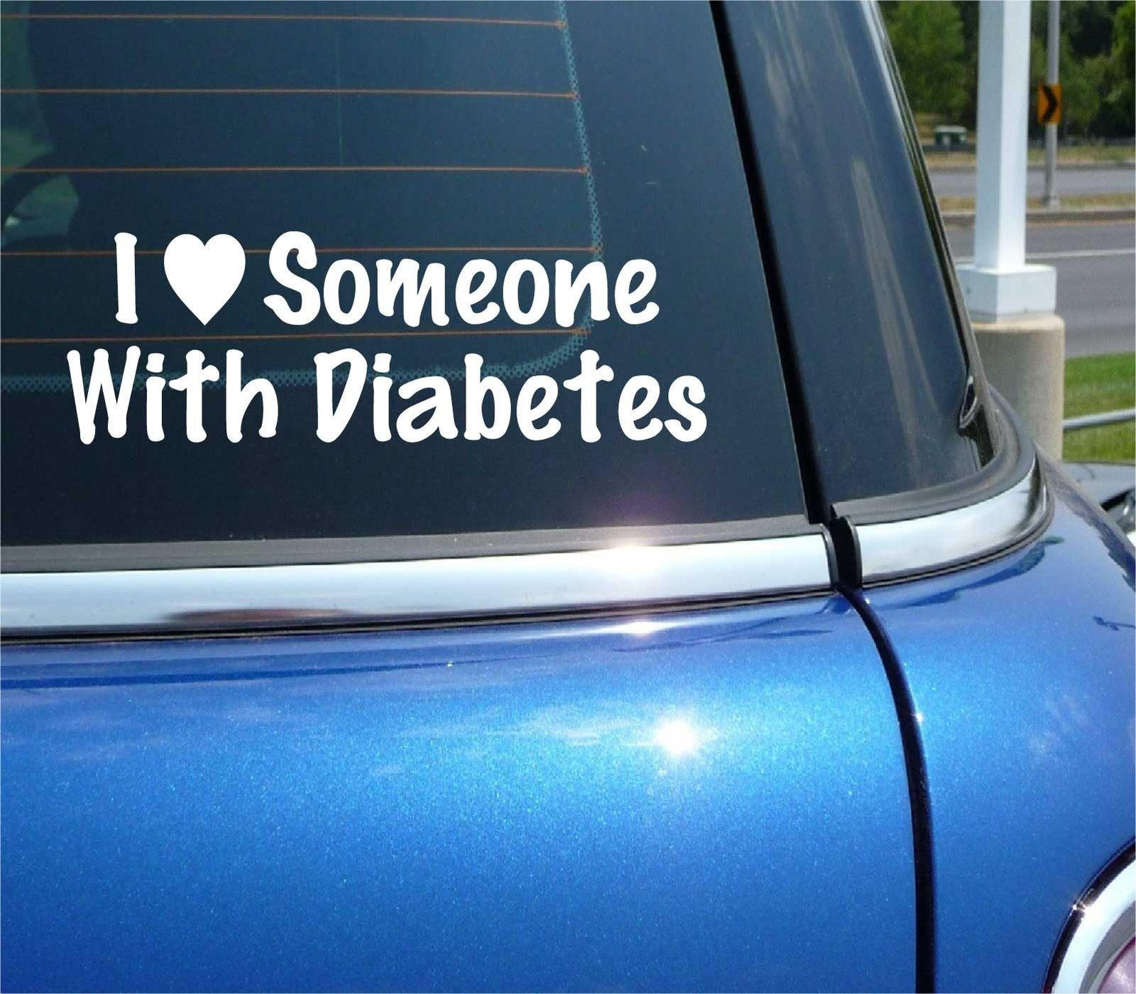 I Heart Someone With Diabetes Decal Sticker Car Wall Art Decor
