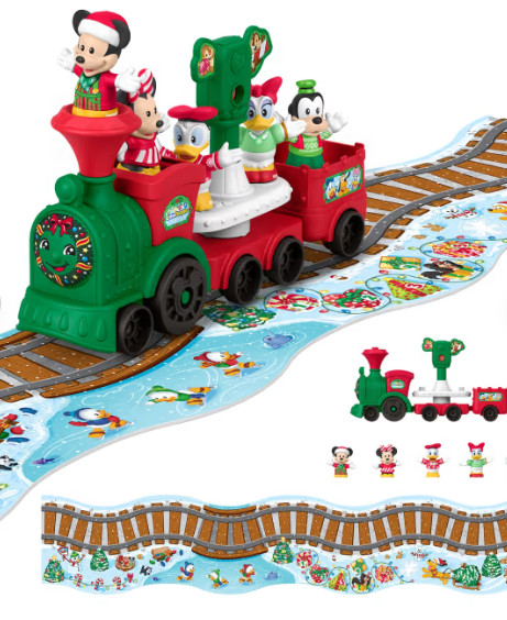 NEW RARE Fisher Price Little People Disney Jr Mickey Musical Xmas Train- IN HAND