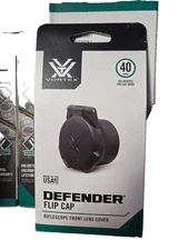 Vortex Optics Defender Flip Cap Front Lens Rifle Scope Cover, Black - O-40