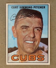 1967 Topps - Curt Simmons - #39 - Chicago Cubs - NrMt