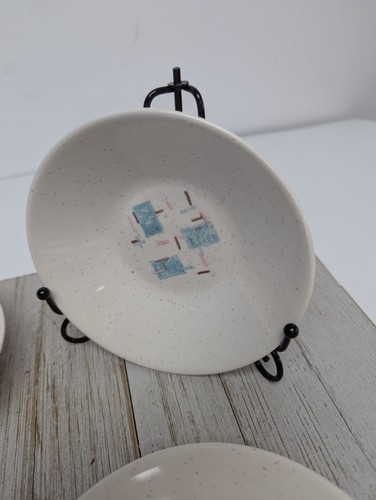 Vintage Set of 4 Vernonware Metlox Heavenly Days 5 1/2" Dessert Bowls MCM - Picture 5 of 10