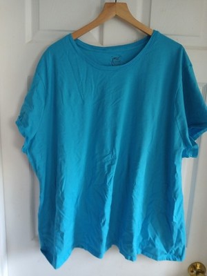 JMS Women's 5X 30/32W Turquoise Tee Shirt Blouse Top