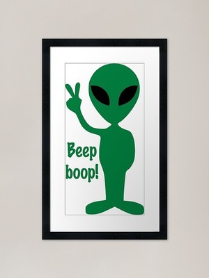 Piep, Boop! Gerahmter Kunstdruck gerahmtes Wandbild Poster Leinwanddruck Bild