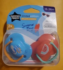 Tommee Tippee Summer Days Style Limited Edition Pacifiers 2 pack 18-36 months 