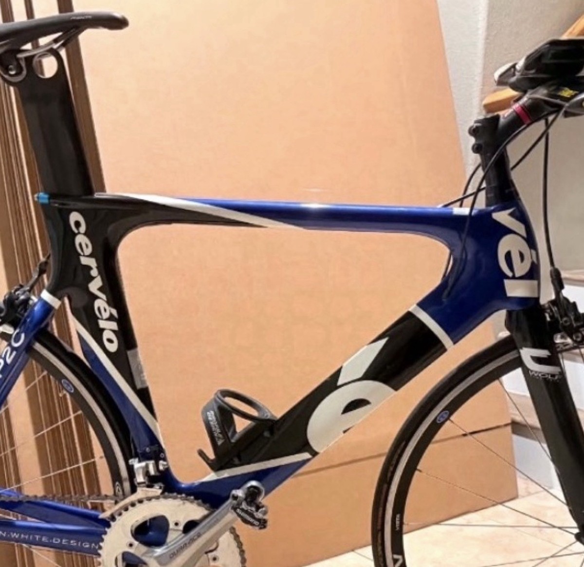 CERVELLOサーベロ　P2C トライアスロン　carbon フレーム CERVELO P2C Triathlon/TT Carbon Bike 56cm DuraAce Derailleur Crank