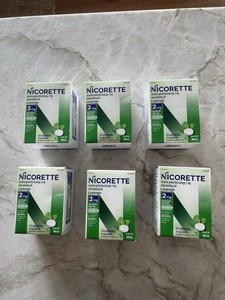Nicorette Nicotine Polacrilex 2mg Mint Lozenge Sugar-Free 72 Anti Smoking
