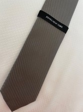 Jones New York Gray on Gray Striped Silk Necktie New