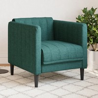 Sessel DunkelgrüN Stoff Polstersessel Wohnzimmer Lesesessel Modern