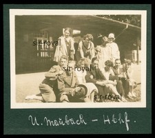 Untermaubach bei Kreuzau um 1930 - Leute am Bahnhof - Foto 9x8cm