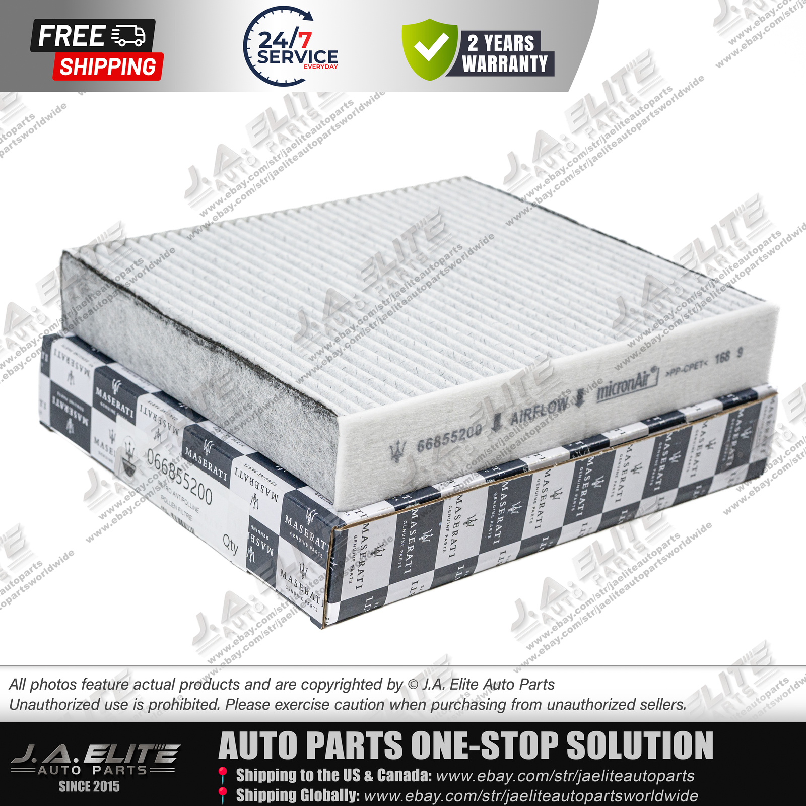 2pcs Genuine Pollen Filter & Air Filter for Maserati Quattroporte Granturismo GC