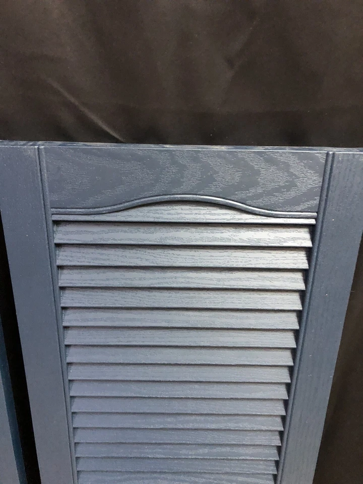Mid America  Louver Vinyl Shutters 14.5in. X 48 In Midnight Blue - Image 3 of 4