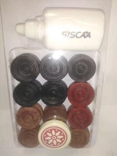 Siscaa High quality tournament Carrom Coins/ striker / Powder