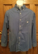 Chaps Easy Care Small Blue Long Sleeve Button Up NWOT Dress Shirt FREE SHIPPING