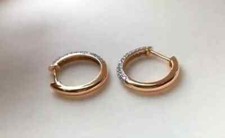 2Ct Round Cut Lab-Created Diamond Huggie Hoop Earrings 14k Yellow Gold Plated