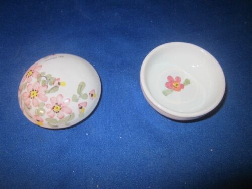 Vintage Hand Painted Porcelain Salt Dips With Lid