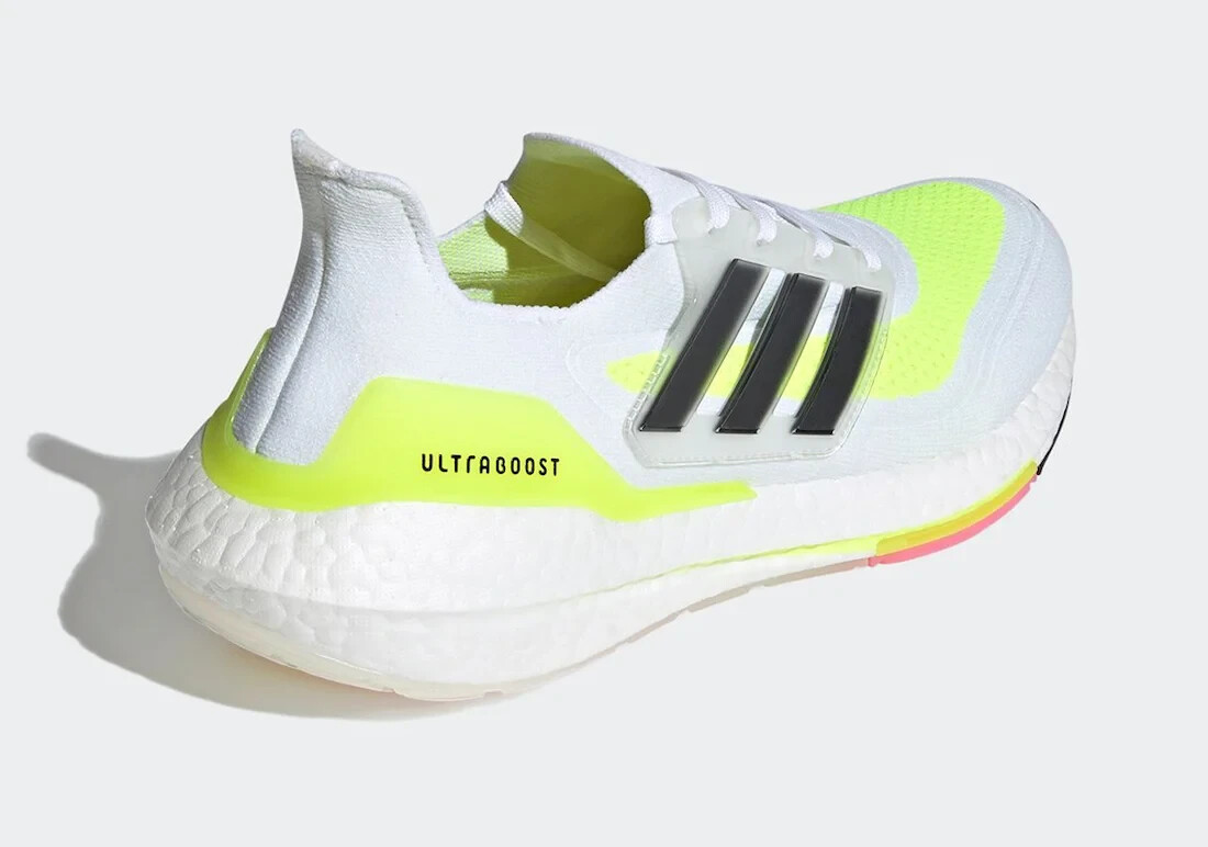 Size 8 - adidas UltraBoost 21 White Solar Yellow | eBay