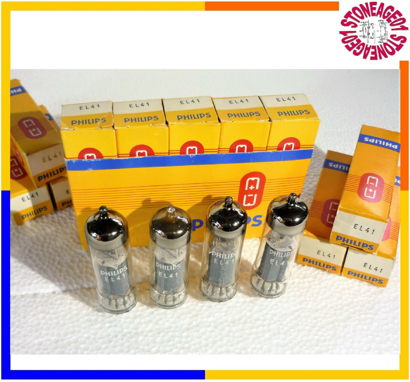 EL41 / 6CK5 Röhre, Philips, Miniwatt Dario, Mazda, NOS, Neu im Karton, 1 Stück GETESTET