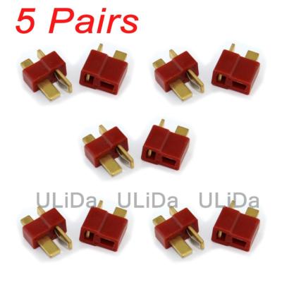 5Pairs Deans Plugs T-Style Connector Male+Female For RC LiPo Battery ESC Motor 5Pairs Deans Plugs T-Style Connector Male+Female For RC LiPo Battery ESC Motor