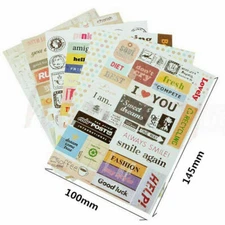 6x Retro DIY Calendar Paper Stickers for Scrapbooking Diary Planner Sticky Gift