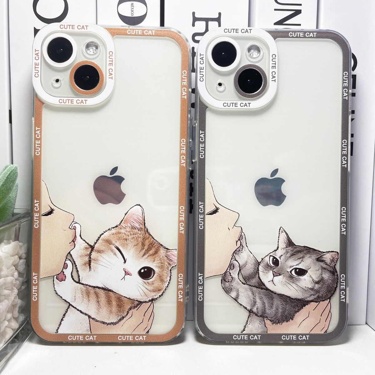 Super Funny 3D ear pink Bow Knot tail cat silicone phone case for iphone 15  Pro Max 11 12 Pro 13 14Pro Max soft shockproof cover