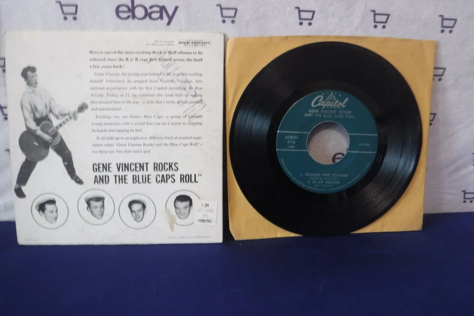Gene Vincent Rocks! Part 1, 1957 Capitol Records EAP 1-970 USA Press Foto 2 de 4