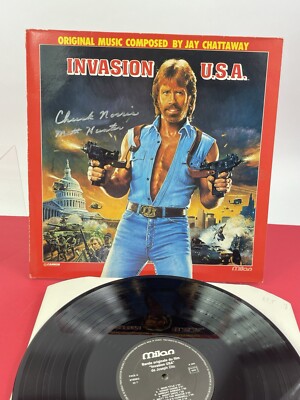 Chuck Norris Signed Invasion USA Album LP PSA/ DNA Certified w/  Matt Hunter  
