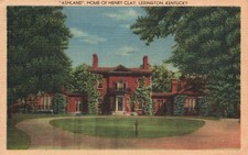 Postcard KY Lexington Ashland Henry Clay Home Unposted Linen Vintage PC G2829
