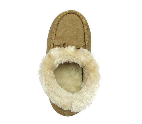 Nuovo mocassino donna lusso scarpa pantofola pelliccia sintetica con suola in gomma interna/esterna - Foto 6 di 7
