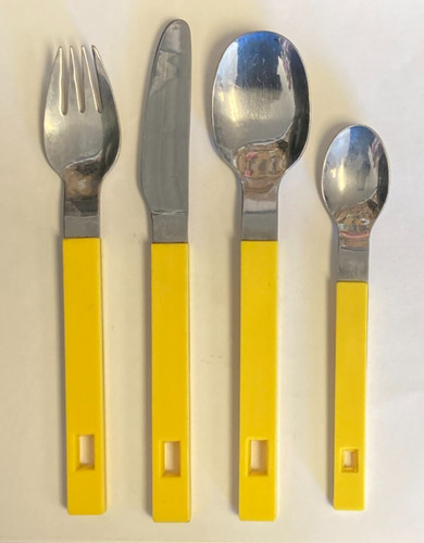 Vintage 4 Piece Stainless Steel Silverware Set Travel Camping Cutlery Hong Kong