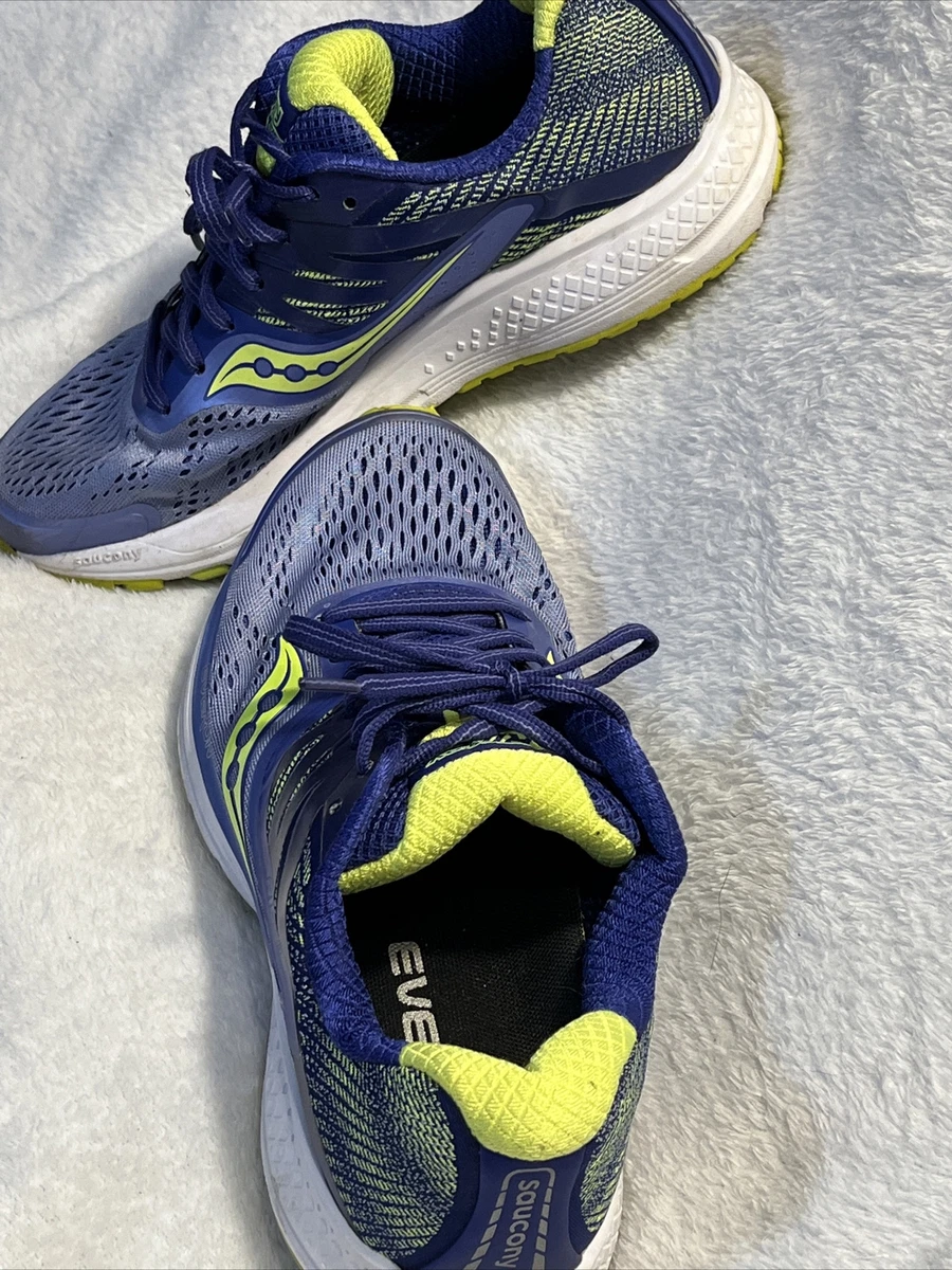 Saucony Womens Ride 10 Purple blue yellow Running Shoes S10373 1