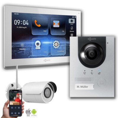 Goliath IP Hybrid Video Gegensprechanlage mit Kamera IP Kamera Silber