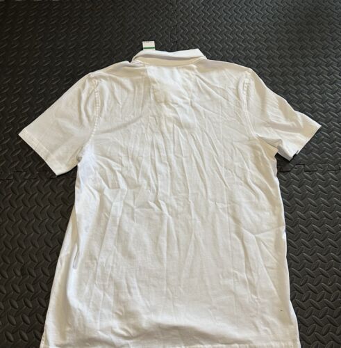 Nautica Men's Polo Shirt White Short Sleeve Cotton Preppy Collared Size Large L - Picture 5 of 6