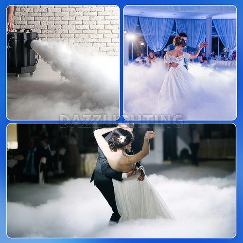 6000W High Outlet Dry Ice Fog Machine Ground Smoke Stage Effect Wedding Show Bar - Picture 8 of 9