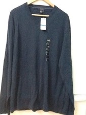 Alfani NEW Blue Mens XL Regular Fit Pullover Knit V-Neck Sweater NWT