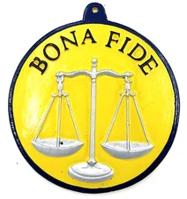 Bona Fide Justice Scales Lawyer Refrigerator Magnet & Ornament New Orleans