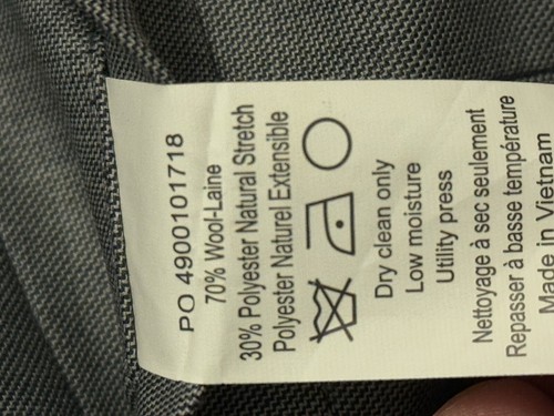 Michael Kors Mens Modern Fit Airsoft Stretch Wool Suit Vest Gray L - Picture 9 of 9