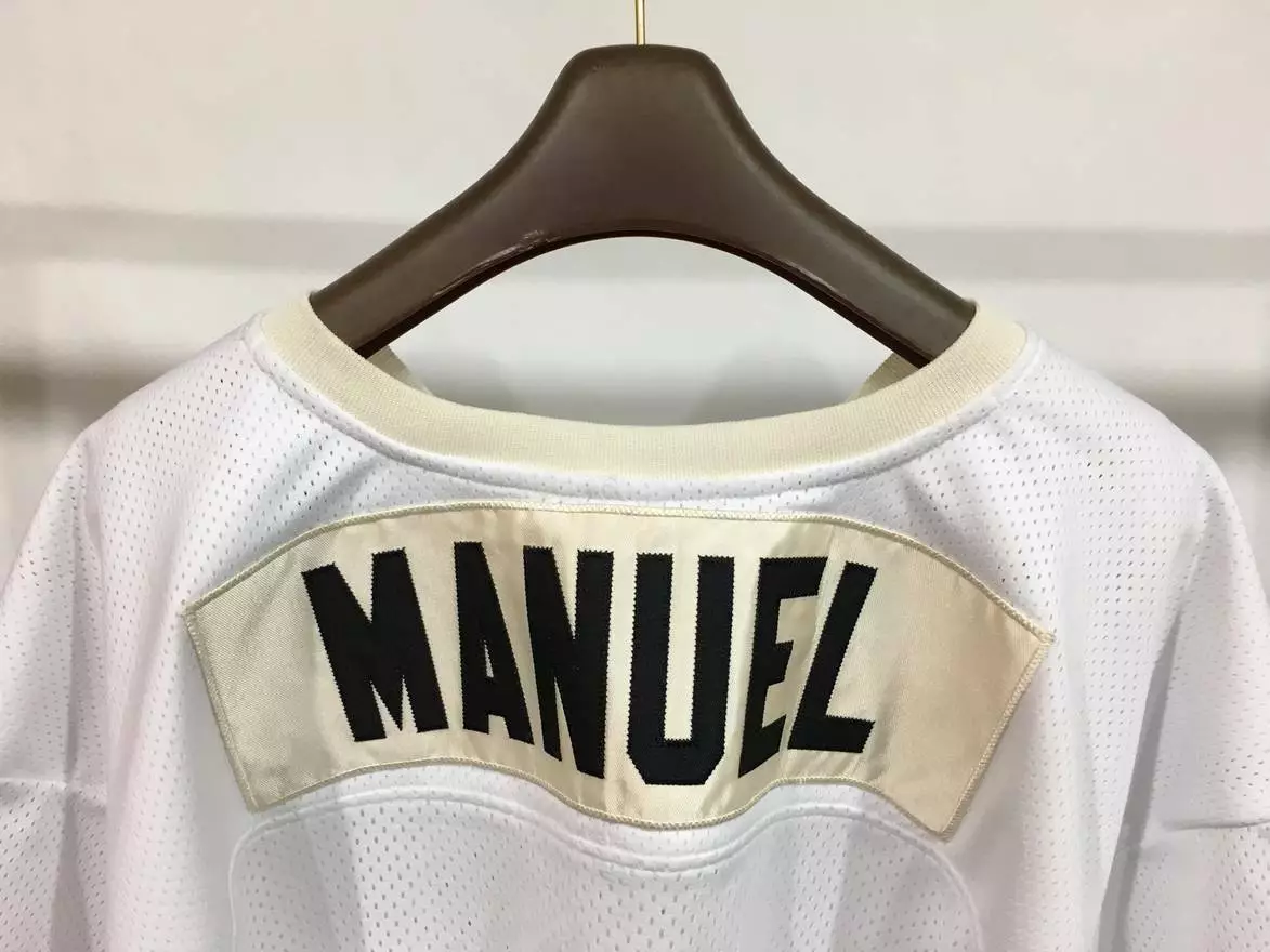 FEAR OF GOD 5th collection V-Neck Mesh Football Jersey 'Manuel' White  Oversized