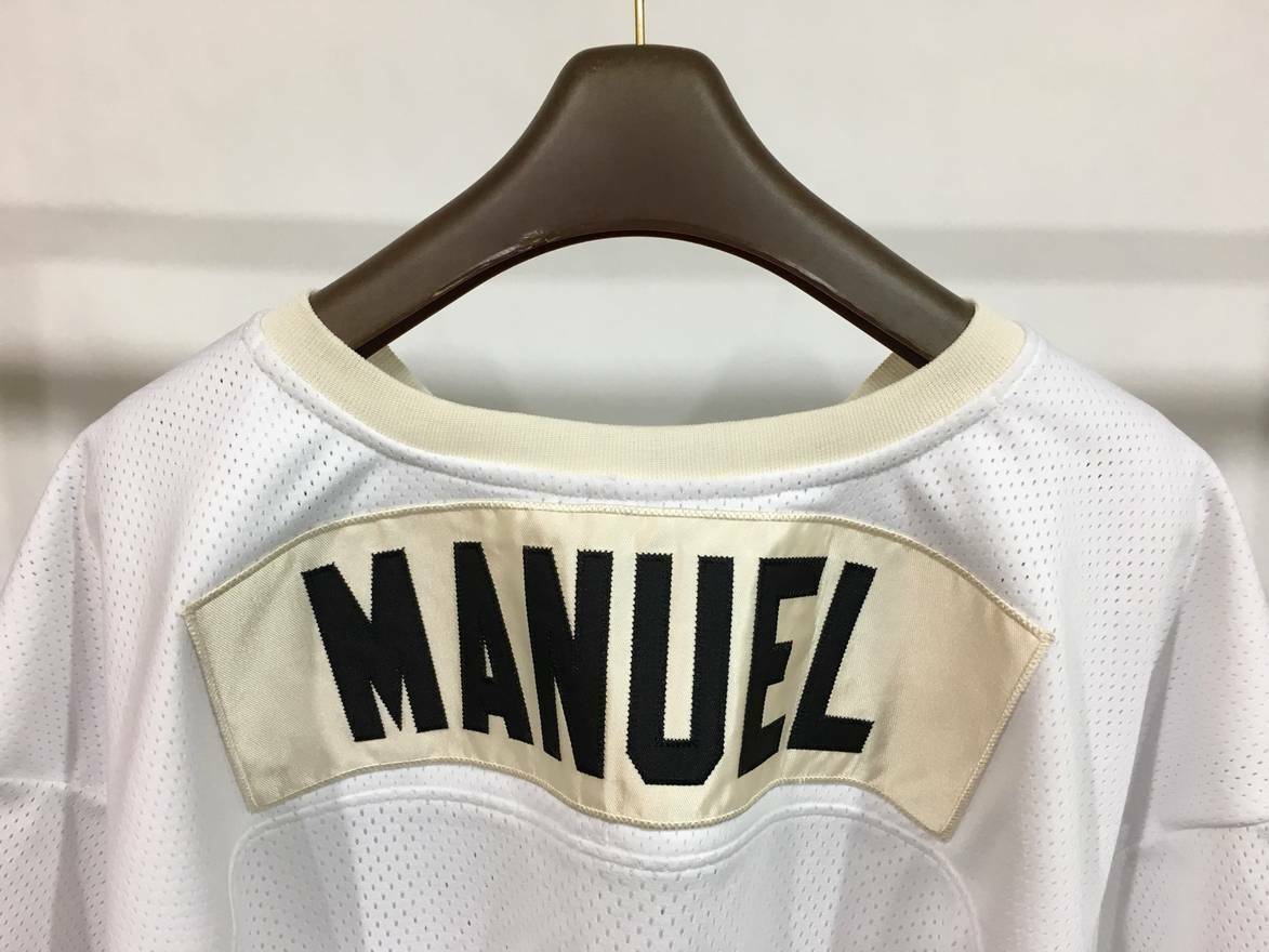 FEAR OF GOD 5th collection V-Neck Mesh Football Jersey 'Manuel' White  Oversized