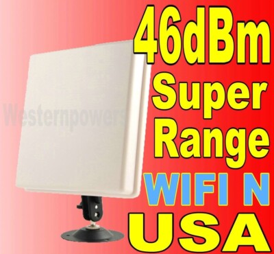 46dBm Outdoor Flat Panel WIFI N 150Mbps WLAN Super Range Booster Wireless USB