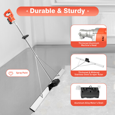 Power Screed Concrete Finishing Float 150cm Blade Board Electric Vibrating Tool!