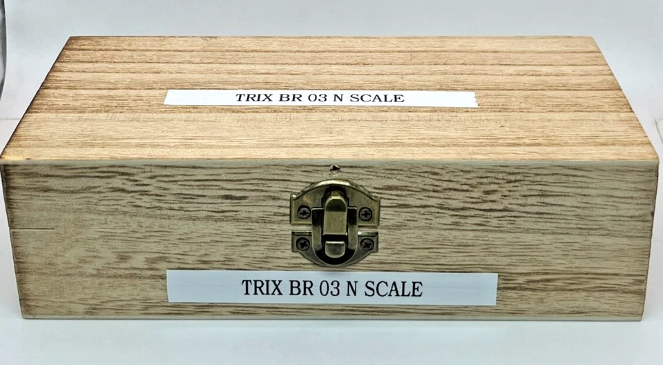 N Scale Trix BR03 Steam Locomotive With Tender Custom Wood Case - Image 2 of 4