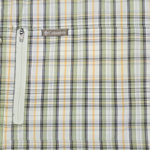Columbia Hemd Herren 2XT Omni Shade grün gelb kariert Kurzarm Knopfleiste - Bild 4 von 16